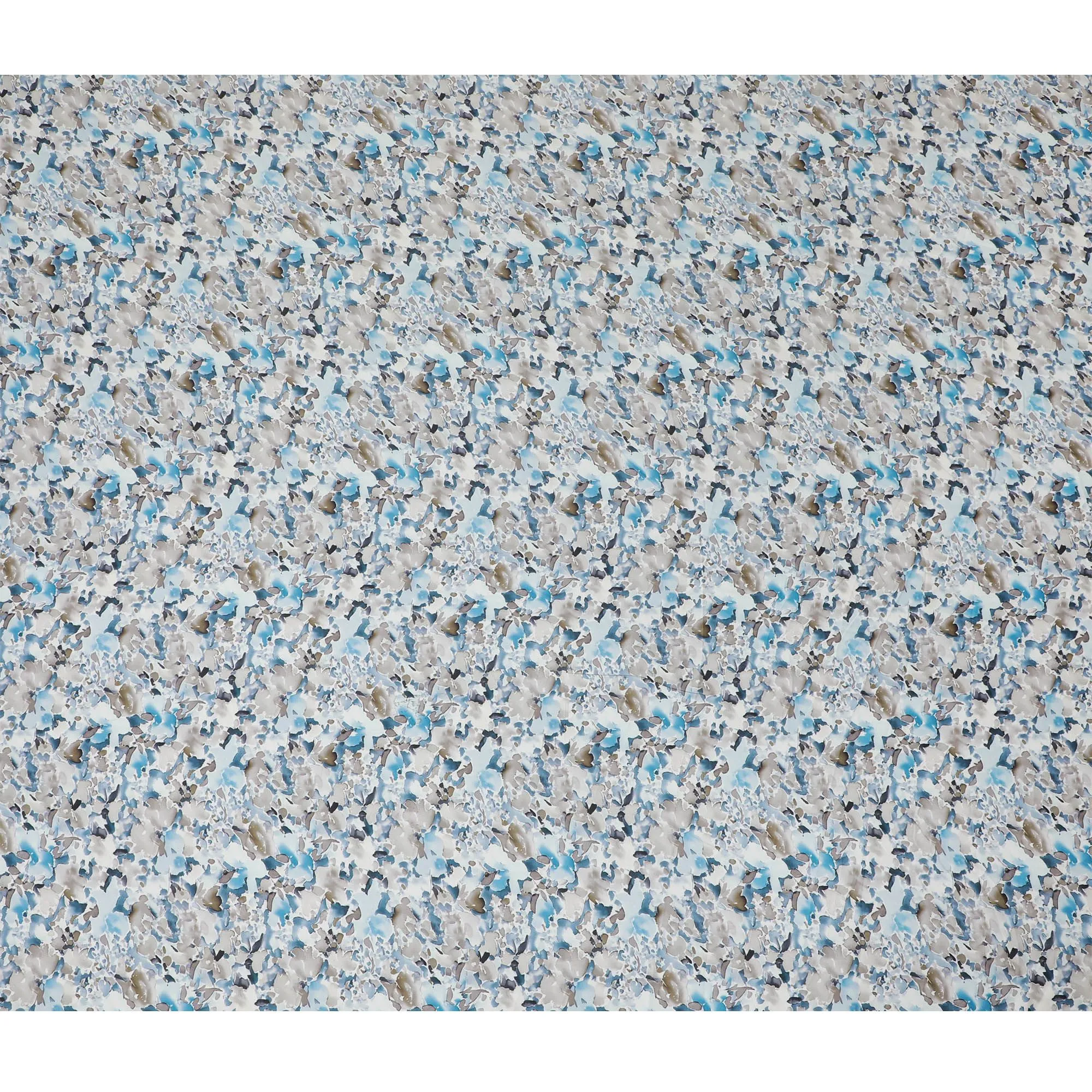 Icy Camo Abstract Synthetic Modal Satin Fabric - Cool Tones, 110cm - Purchase Online-D17984