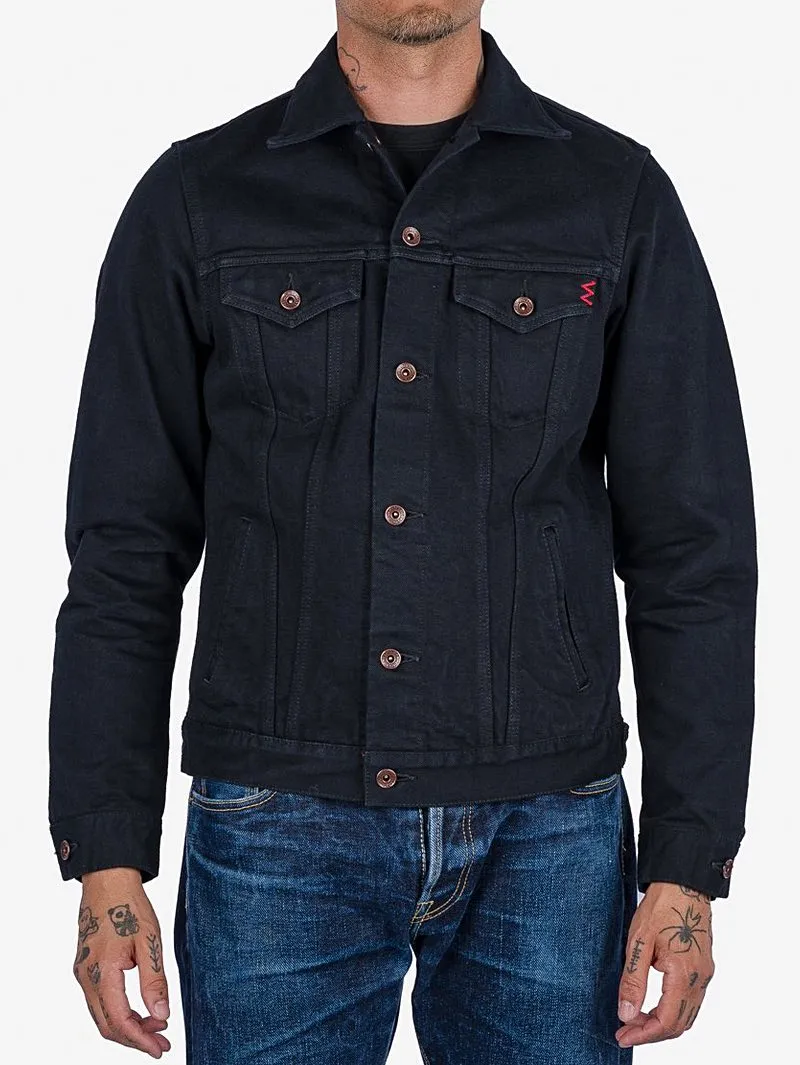 Iron Heart IHJ-132-BLK 14oz Selvedge Modified Type III Jacket - Superblack