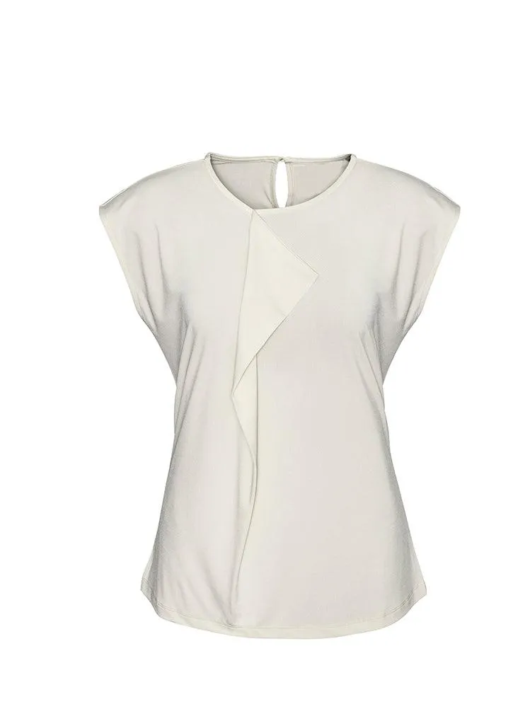 K624LS Biz Collection Ladies Mia Pleat Knit Top