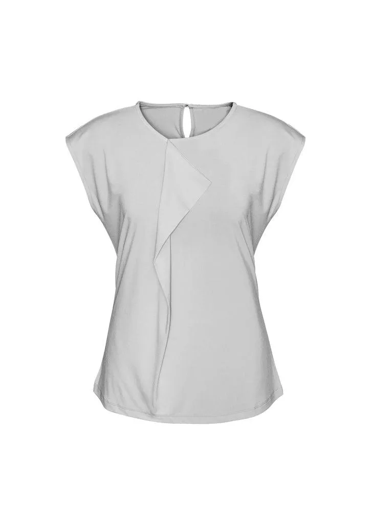 K624LS Biz Collection Ladies Mia Pleat Knit Top