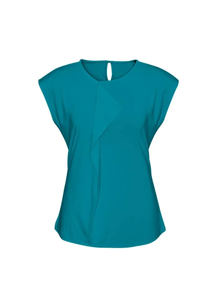 K624LS Biz Collection Ladies Mia Pleat Knit Top