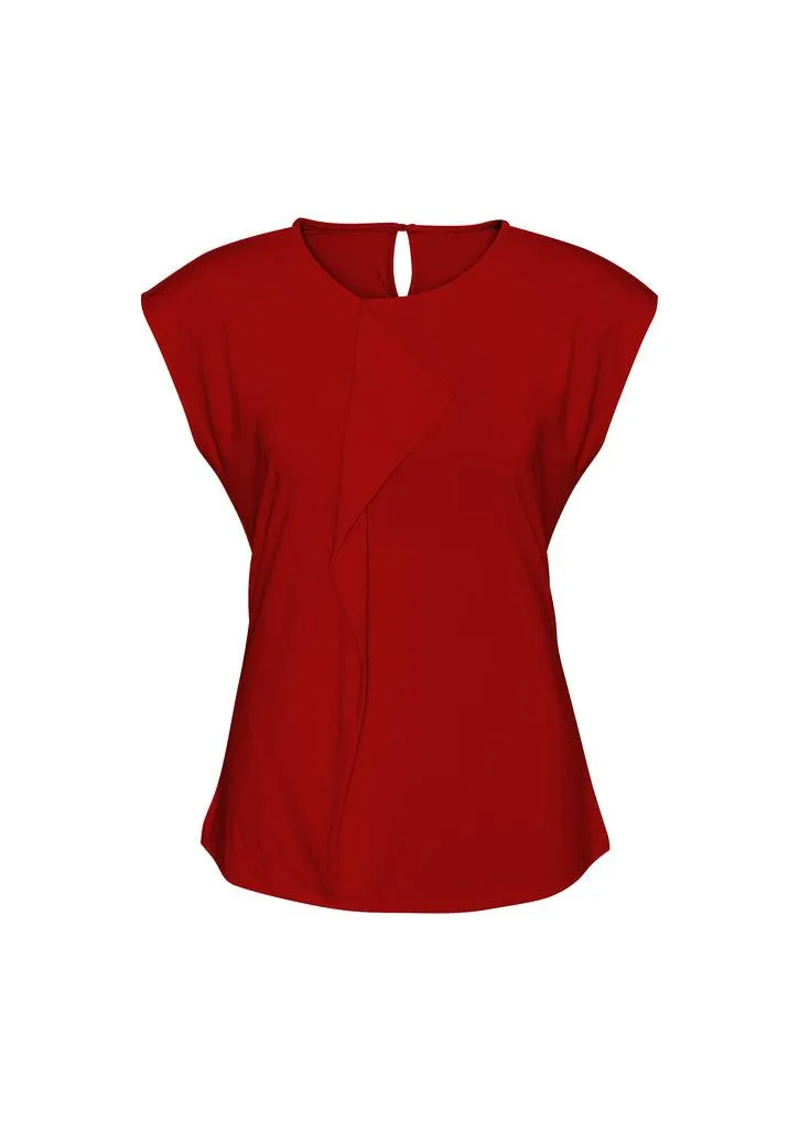 K624LS Biz Collection Ladies Mia Pleat Knit Top