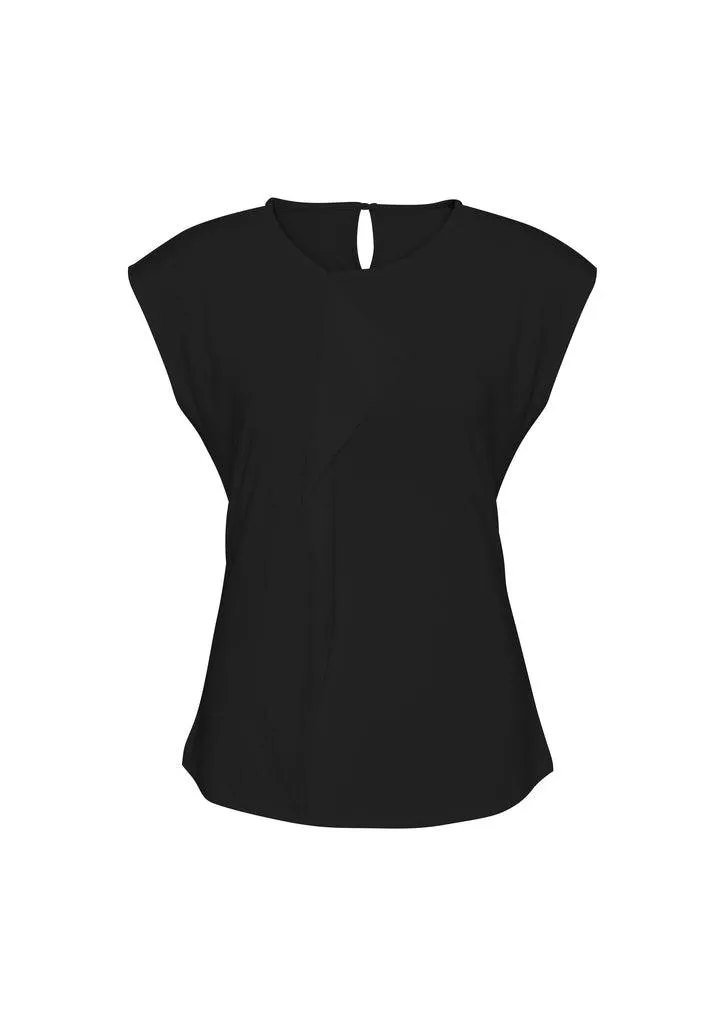 K624LS Biz Collection Ladies Mia Pleat Knit Top