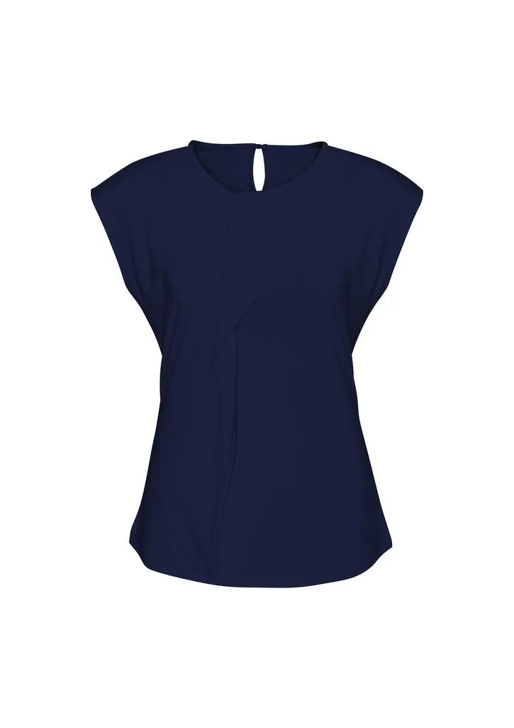 K624LS Biz Collection Ladies Mia Pleat Knit Top
