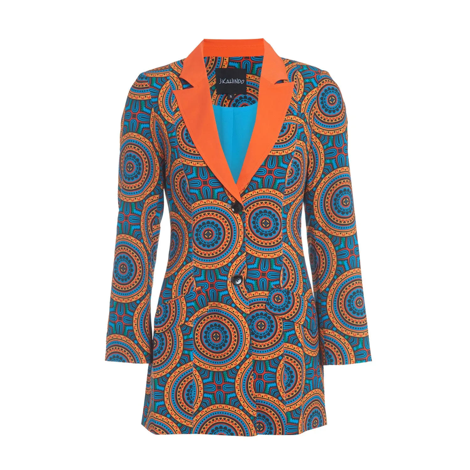 Kahindo Fiesta Tribal Print Tuxedo Jacket