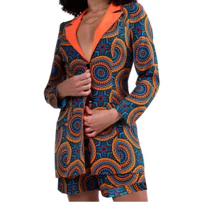 Kahindo Fiesta Tribal Print Tuxedo Jacket