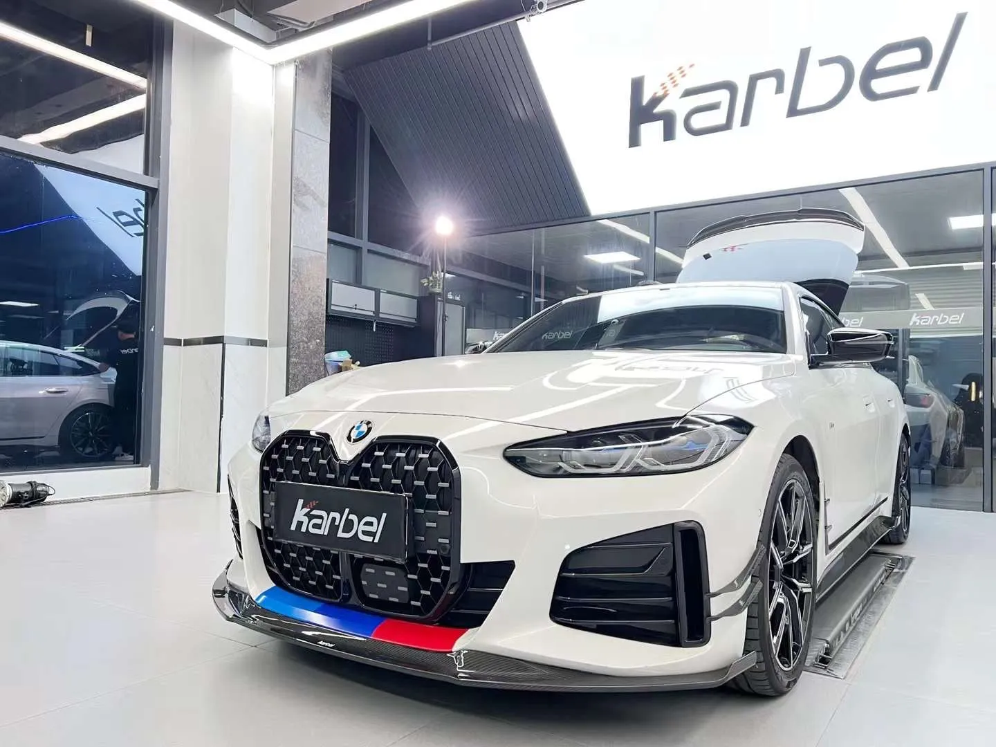 Karbel Carbon Fiber Front Canards for BMW I4 G26 M50 / e Drive 40 & G26 Gran coupe M440i 430i
