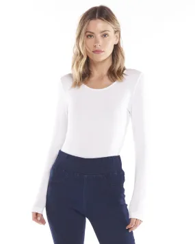 KELLI LONG SLEEVE TOP - WHITE
