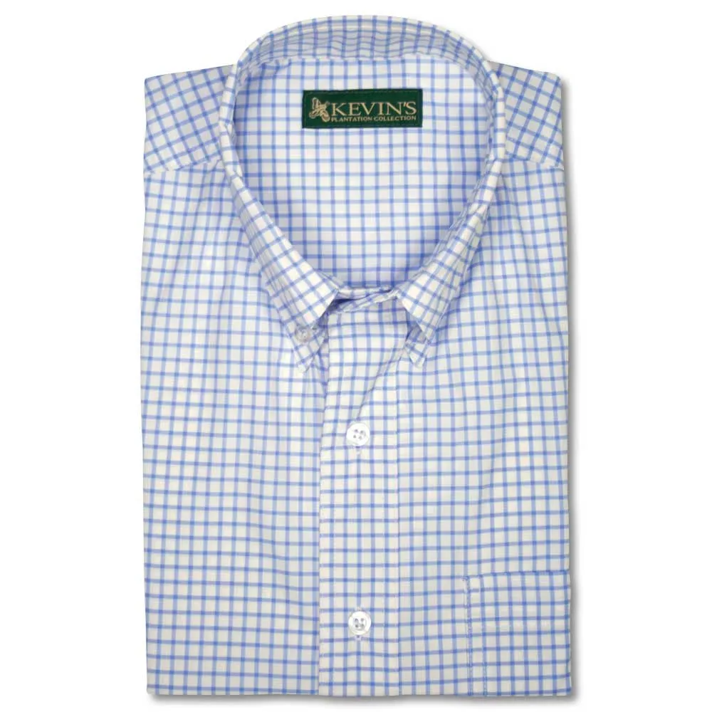 Kevin's Tattersall Long Sleeve Performance Dress Shirt