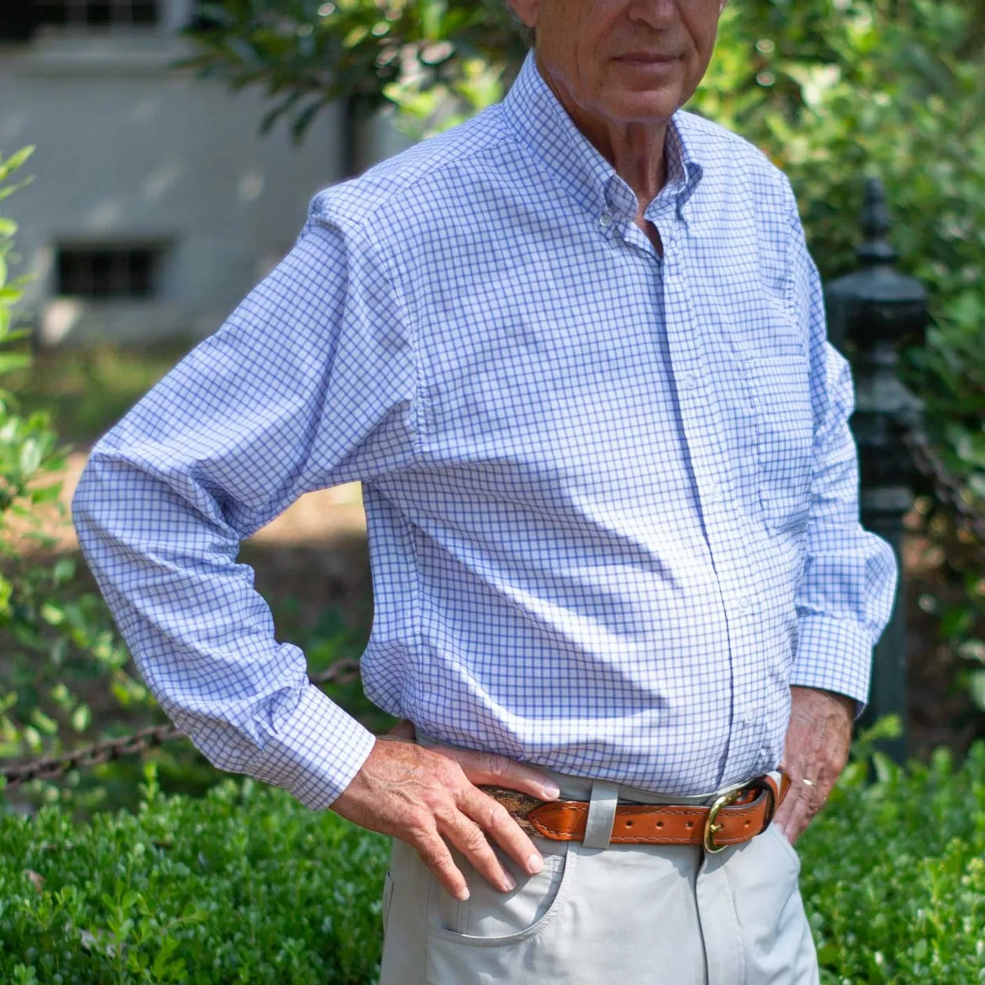 Kevin's Tattersall Long Sleeve Performance Dress Shirt