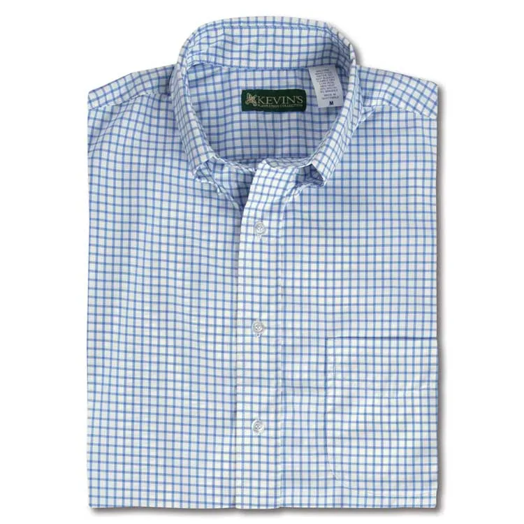 Kevin's Tattersall Long Sleeve Performance Dress Shirt