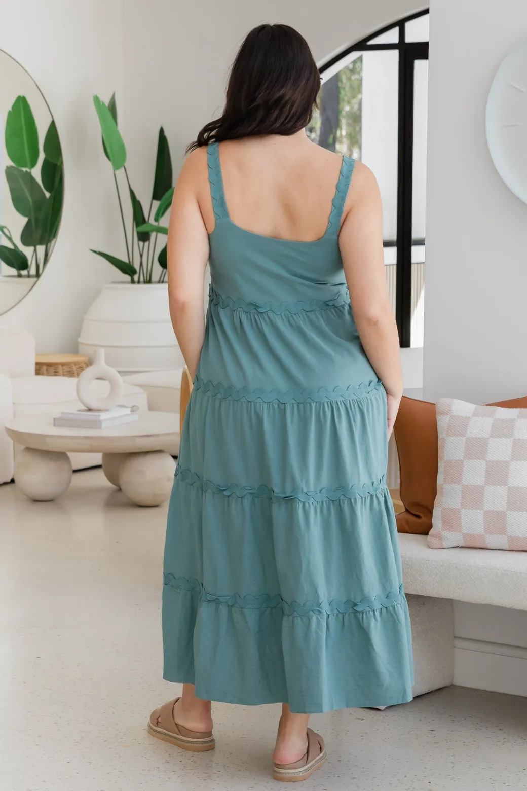 Kiki Maxi Dress Khaki Ric Rac