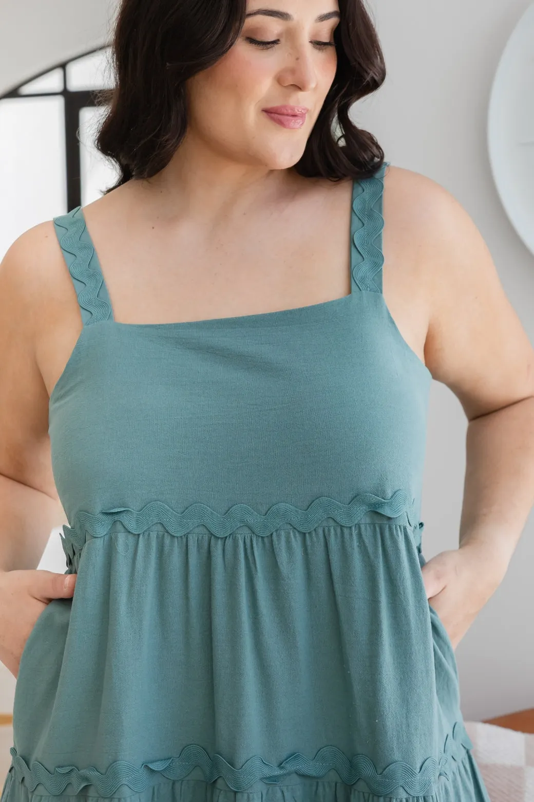 Kiki Maxi Dress Khaki Ric Rac