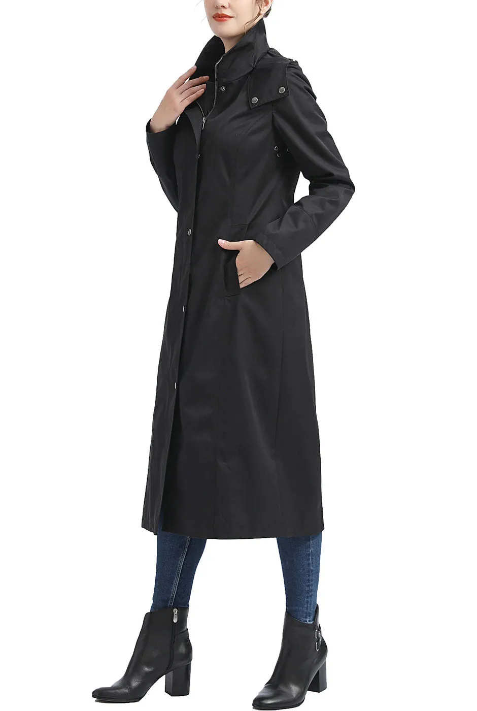 Kimi   Kai Women's "Brooke" Waterproof Hooded Long Coat