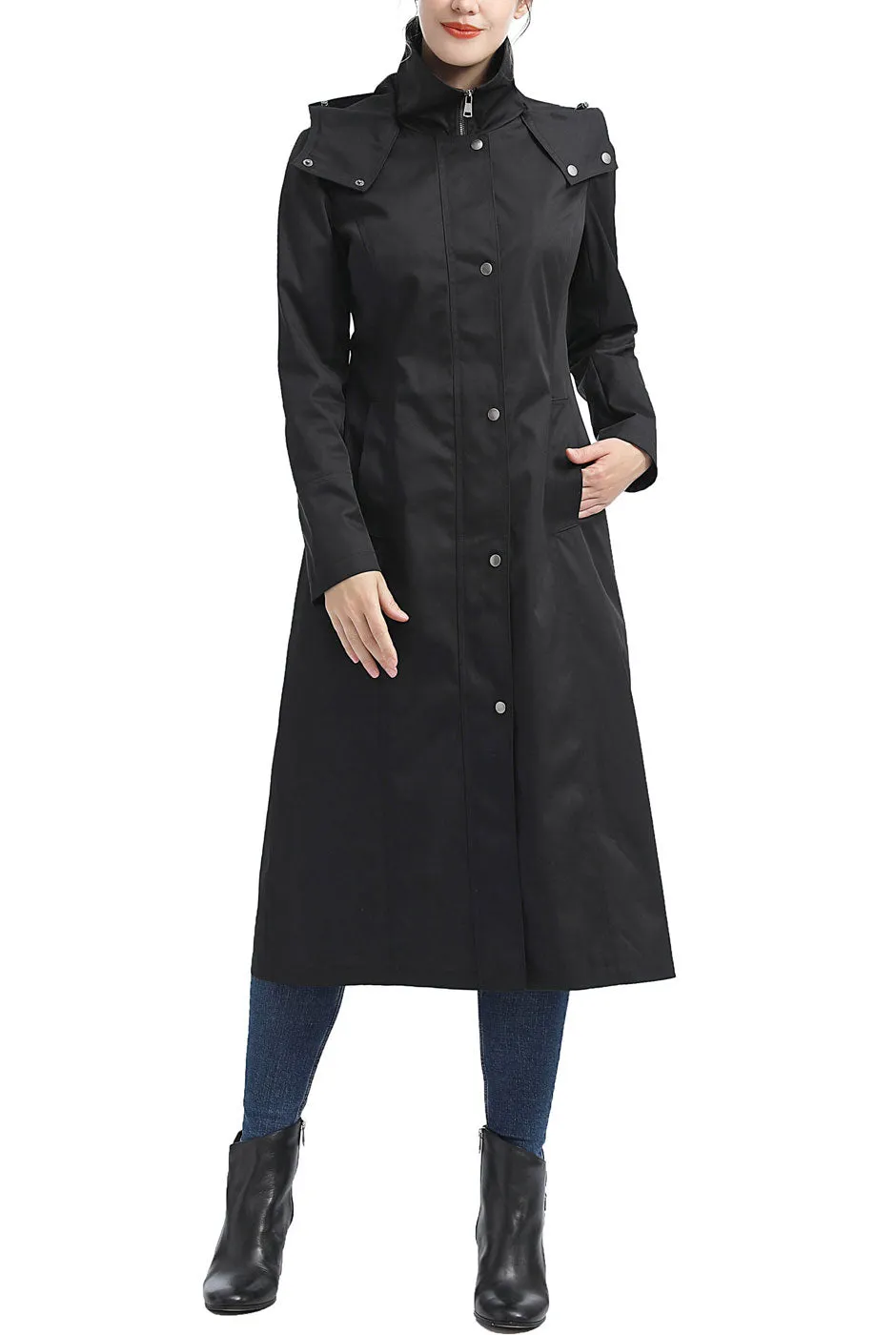 Kimi   Kai Women's "Brooke" Waterproof Hooded Long Coat