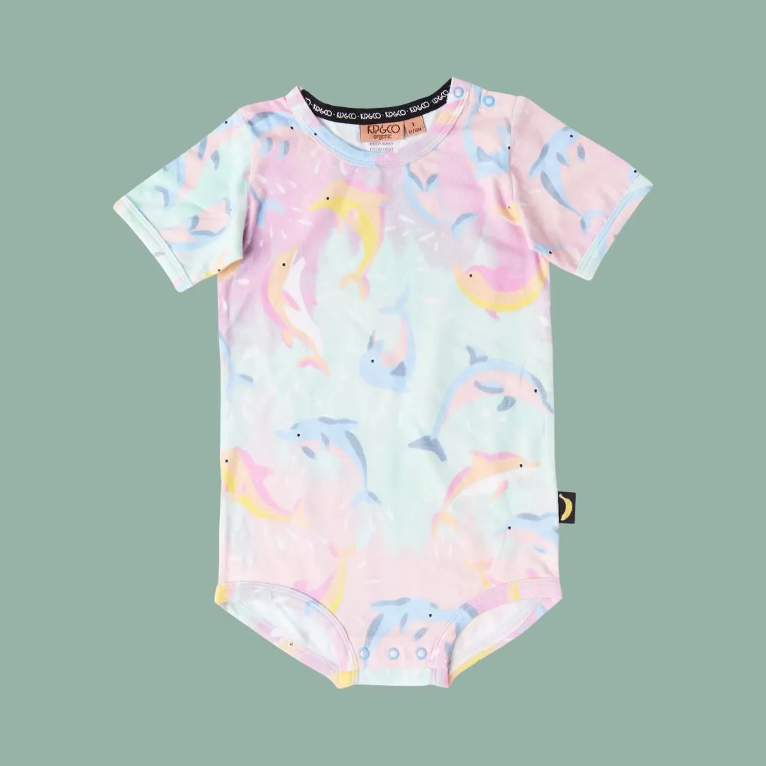 Kip & Co Dolphin Magic Short Sleeve Romper