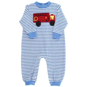 Knit Romper - Firetruck