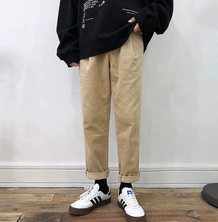 [Korean Style] Freddy Corduroy Straight Trousers