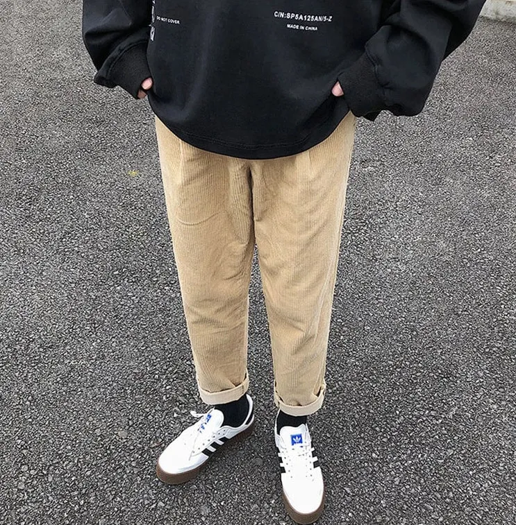[Korean Style] Freddy Corduroy Straight Trousers