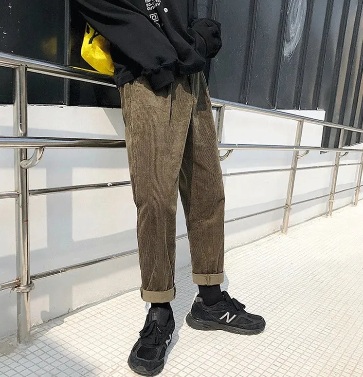 [Korean Style] Freddy Corduroy Straight Trousers
