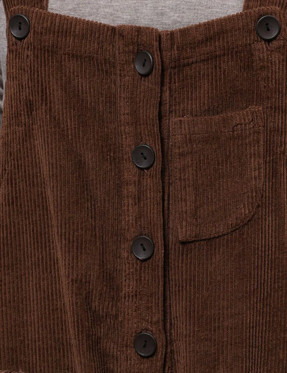 Ladies Pockets Corduroy Jumpsuit Strape Shoulder Overall SKJ4896