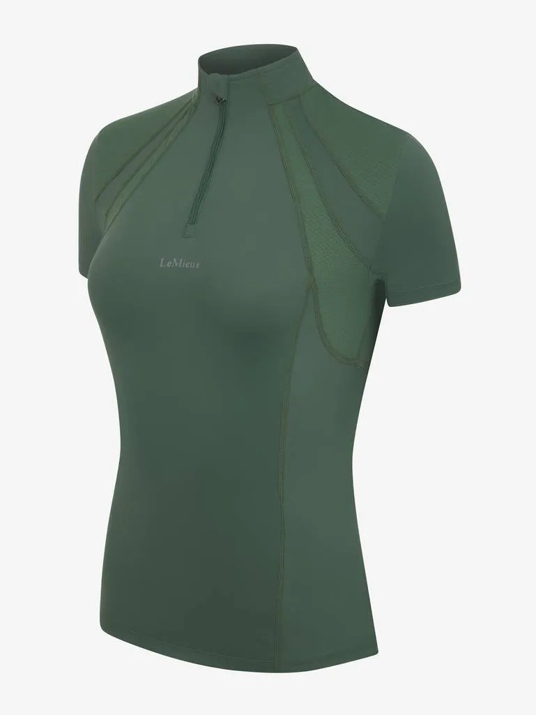 LeMieux Mia Mesh Short Sleeve Base Later Hunter Green