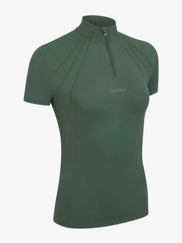 LeMieux Mia Mesh Short Sleeve Base Later Hunter Green