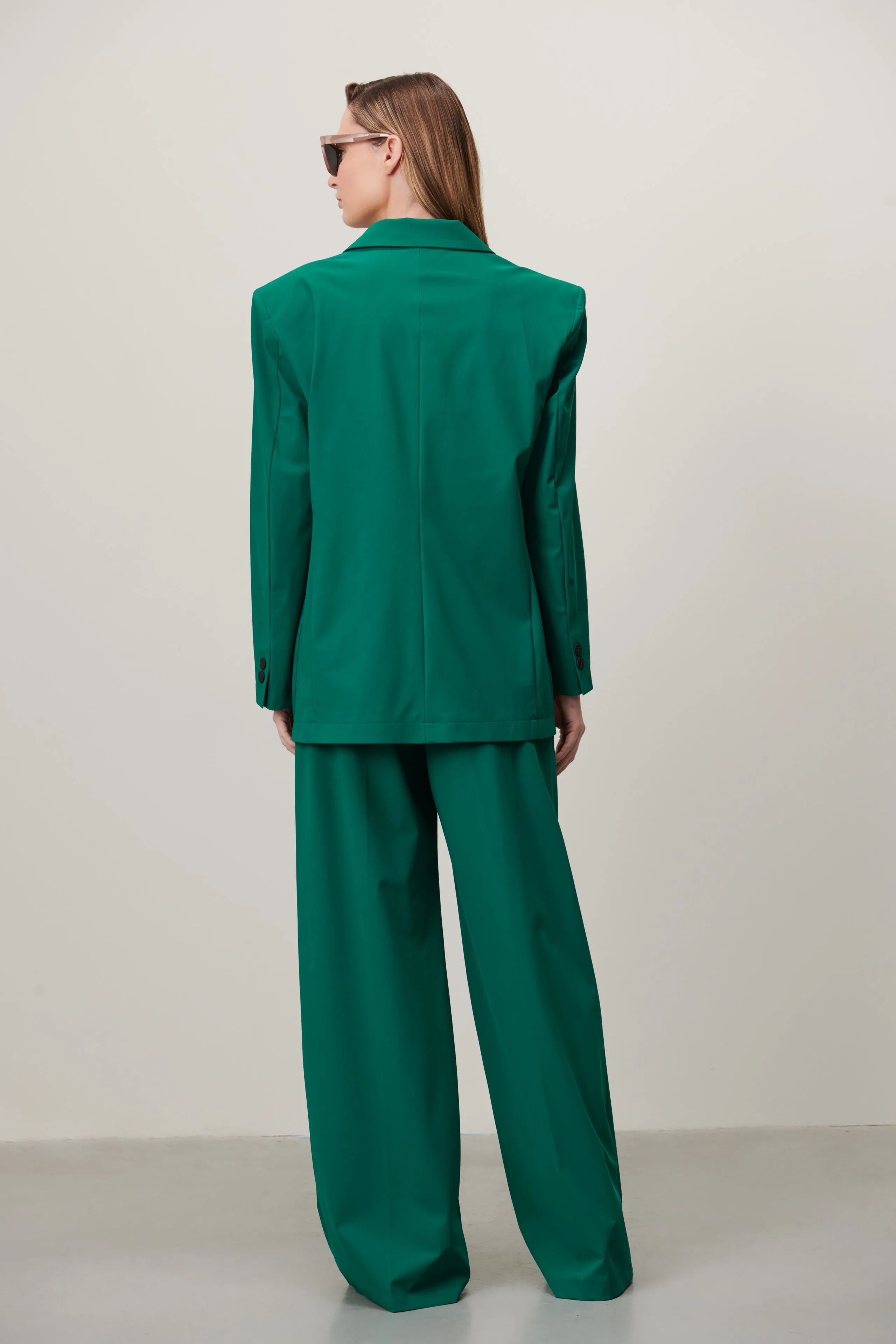 Lennard Oversize Blazer Technical Jersey | Green