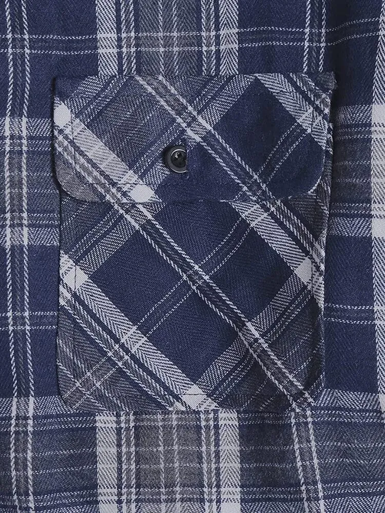 Lined Flannel Plaid Long Sleeve Shirt (US Only)