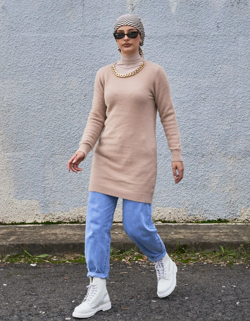 Long Woolen Chain Top