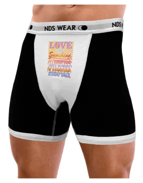 Love is like Sunshine - Sunburst Mens Boxer Brief Underwear