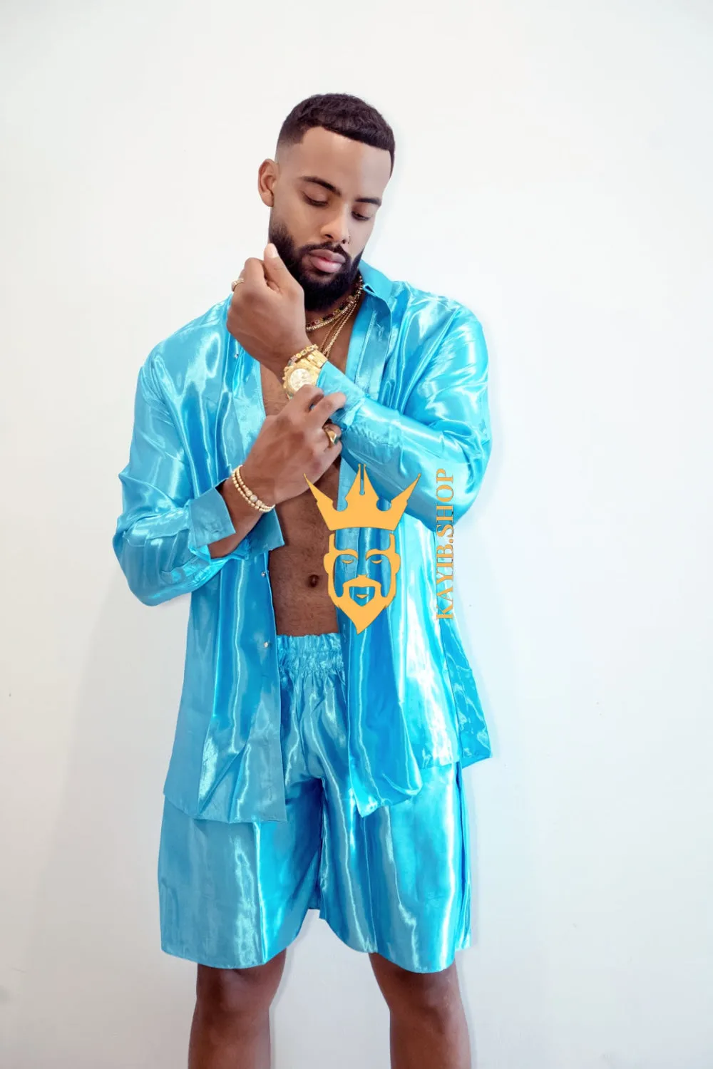 Luxury Silk Shirt Set - Handmade Men's Fashion