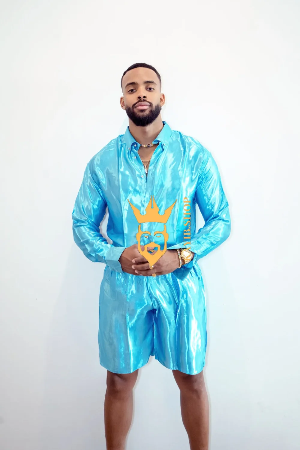 Luxury Silk Shirt Set - Handmade Men's Fashion