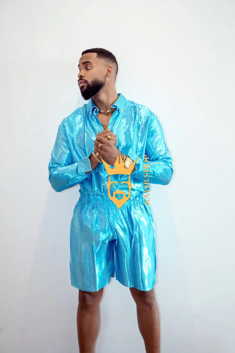 Luxury Silk Shirt Set - Handmade Men's Fashion