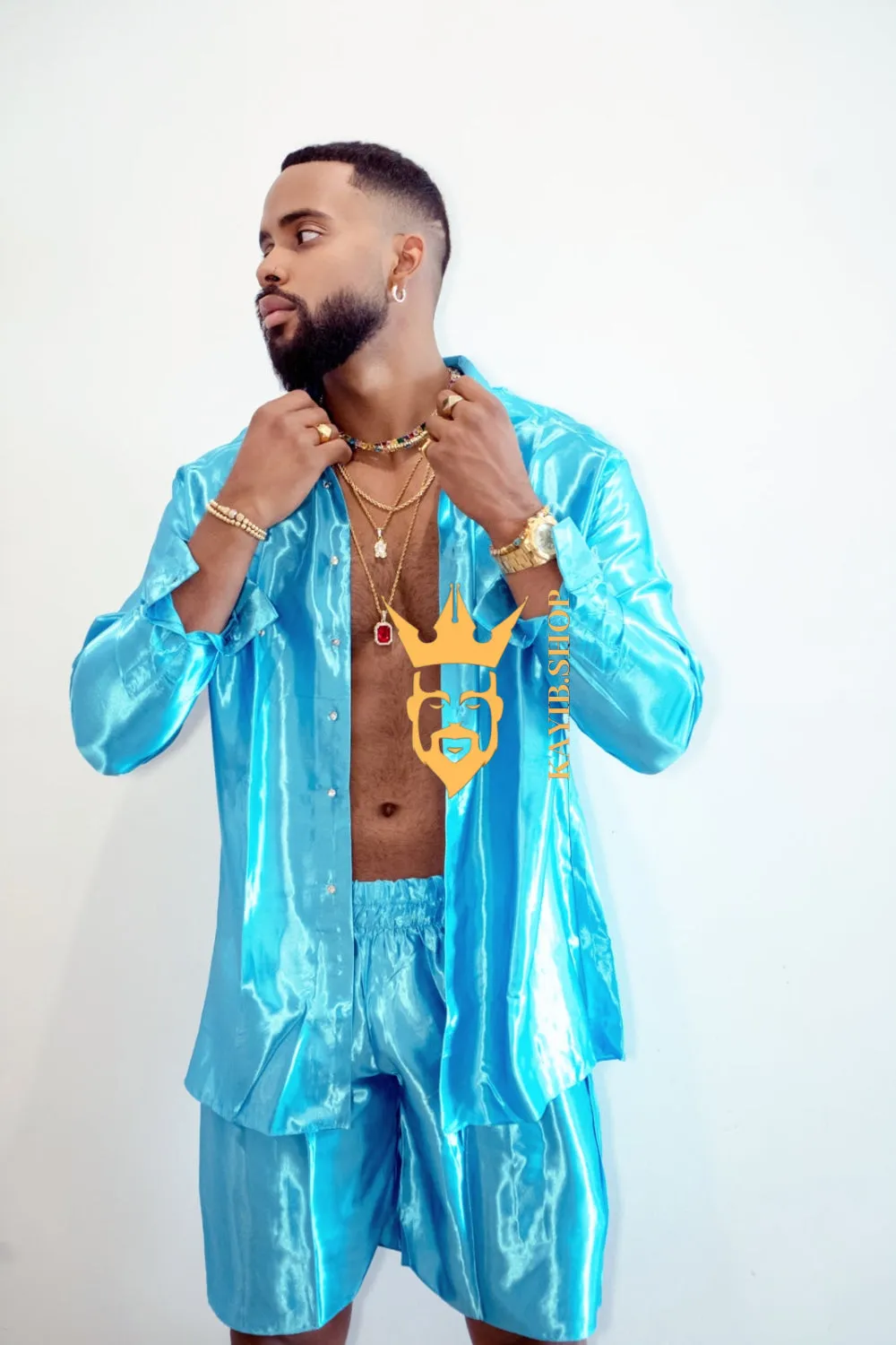 Luxury Silk Shirt Set - Handmade Men's Fashion