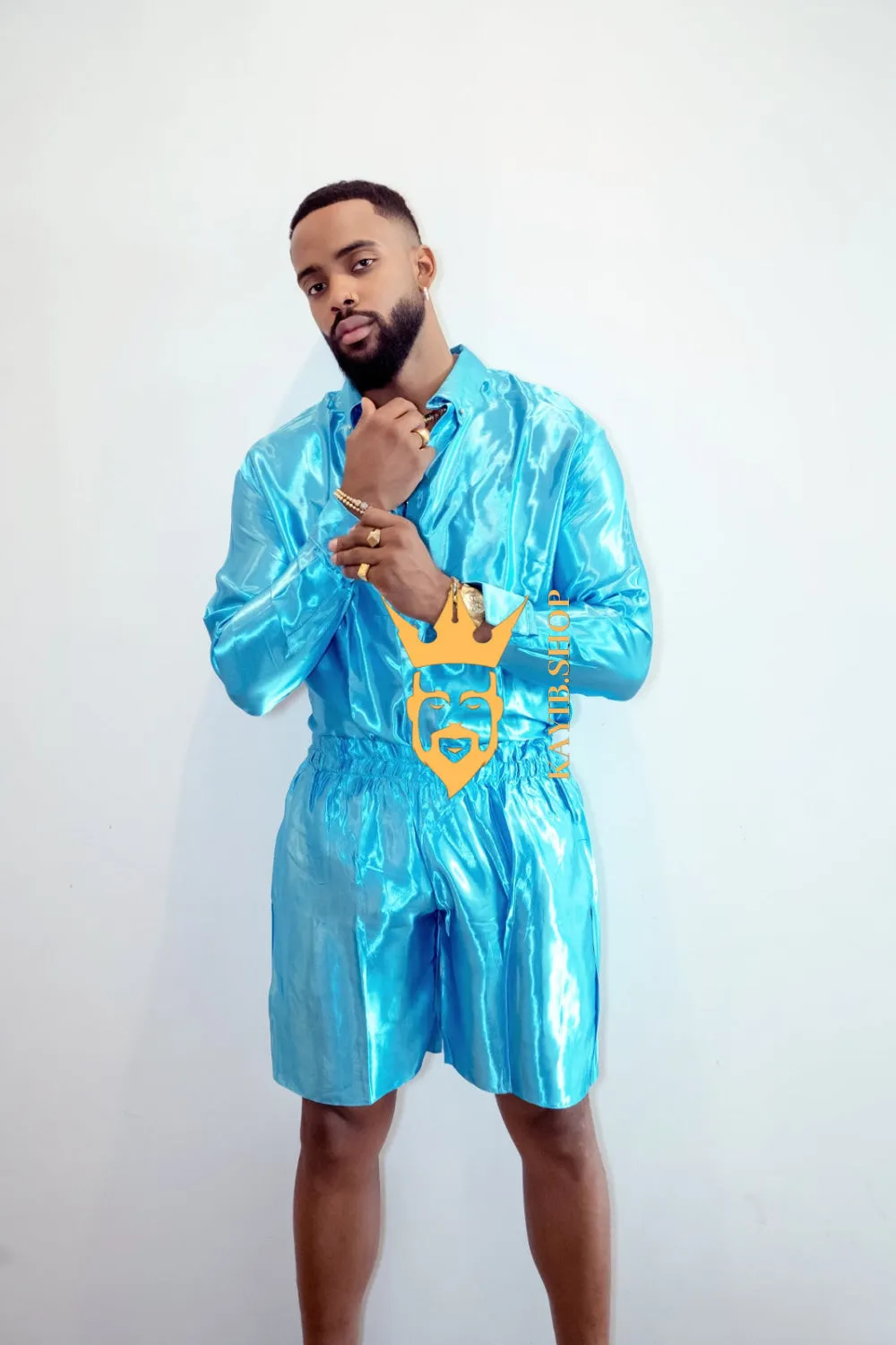 Luxury Silk Shirt Set - Handmade Men's Fashion