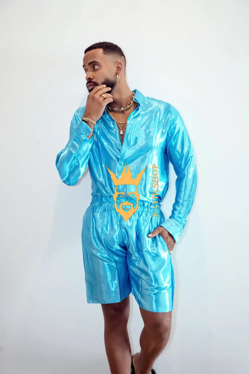 Luxury Silk Shirt Set - Handmade Men's Fashion