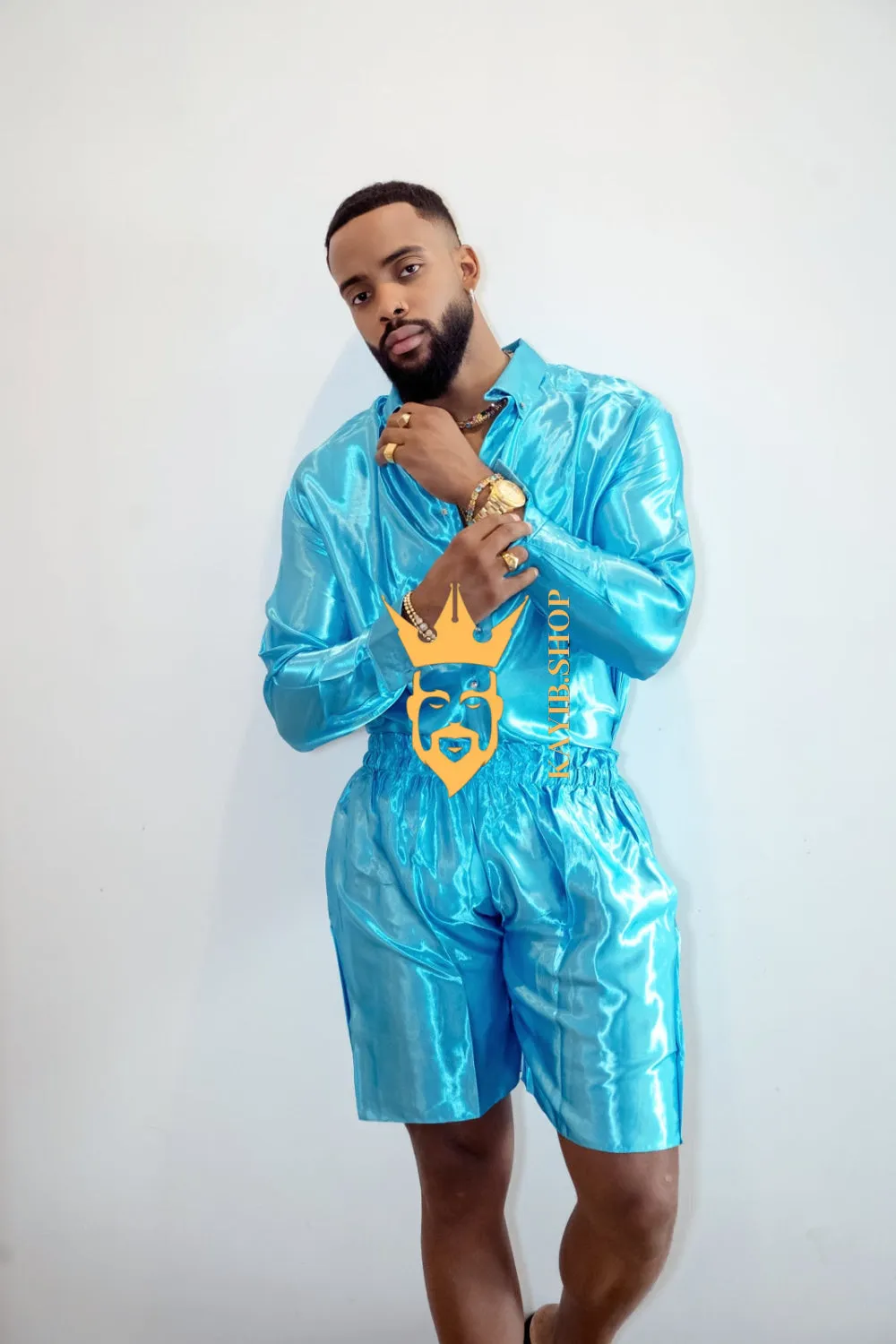 Luxury Silk Shirt Set - Handmade Men's Fashion