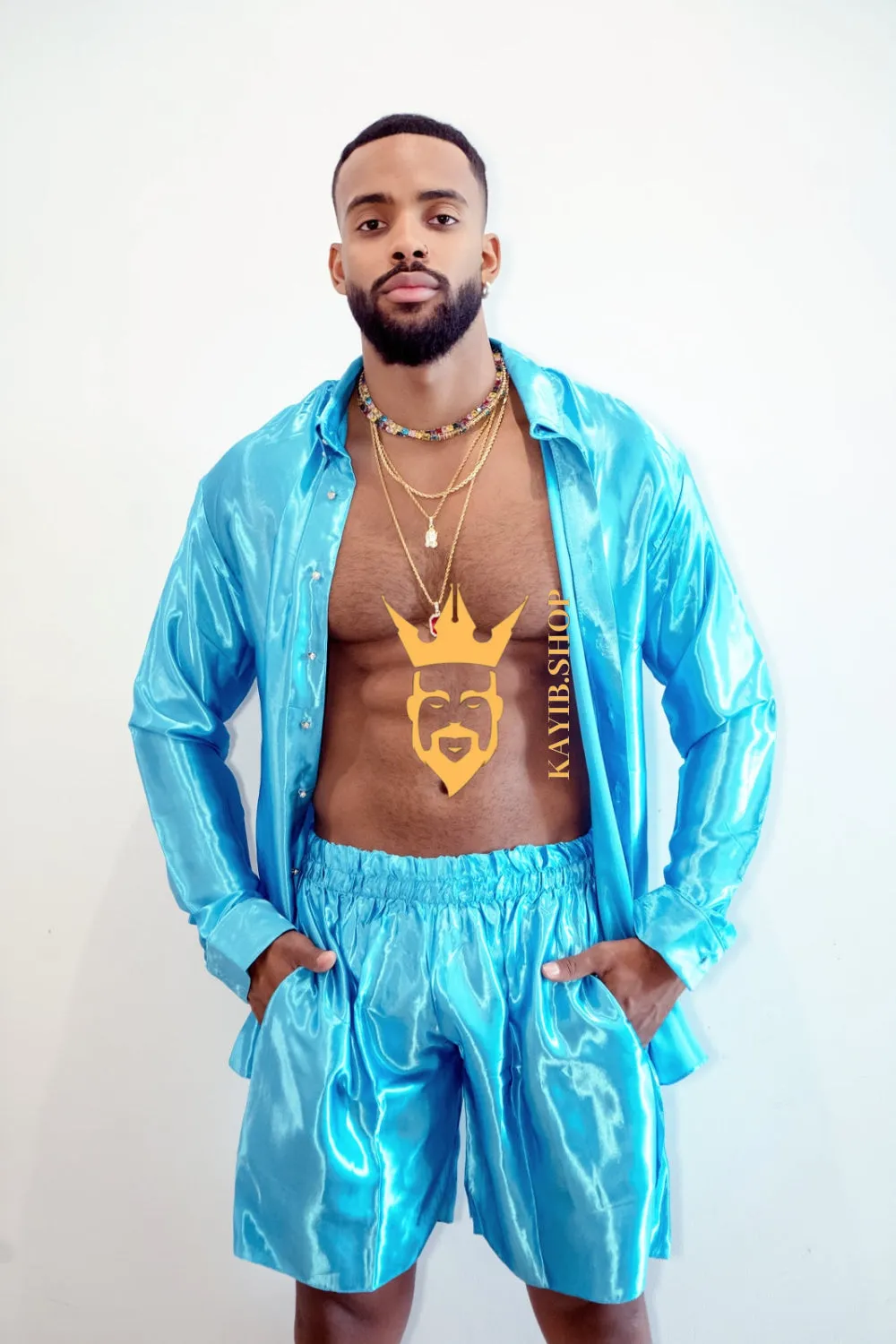 Luxury Silk Shirt Set - Handmade Men's Fashion