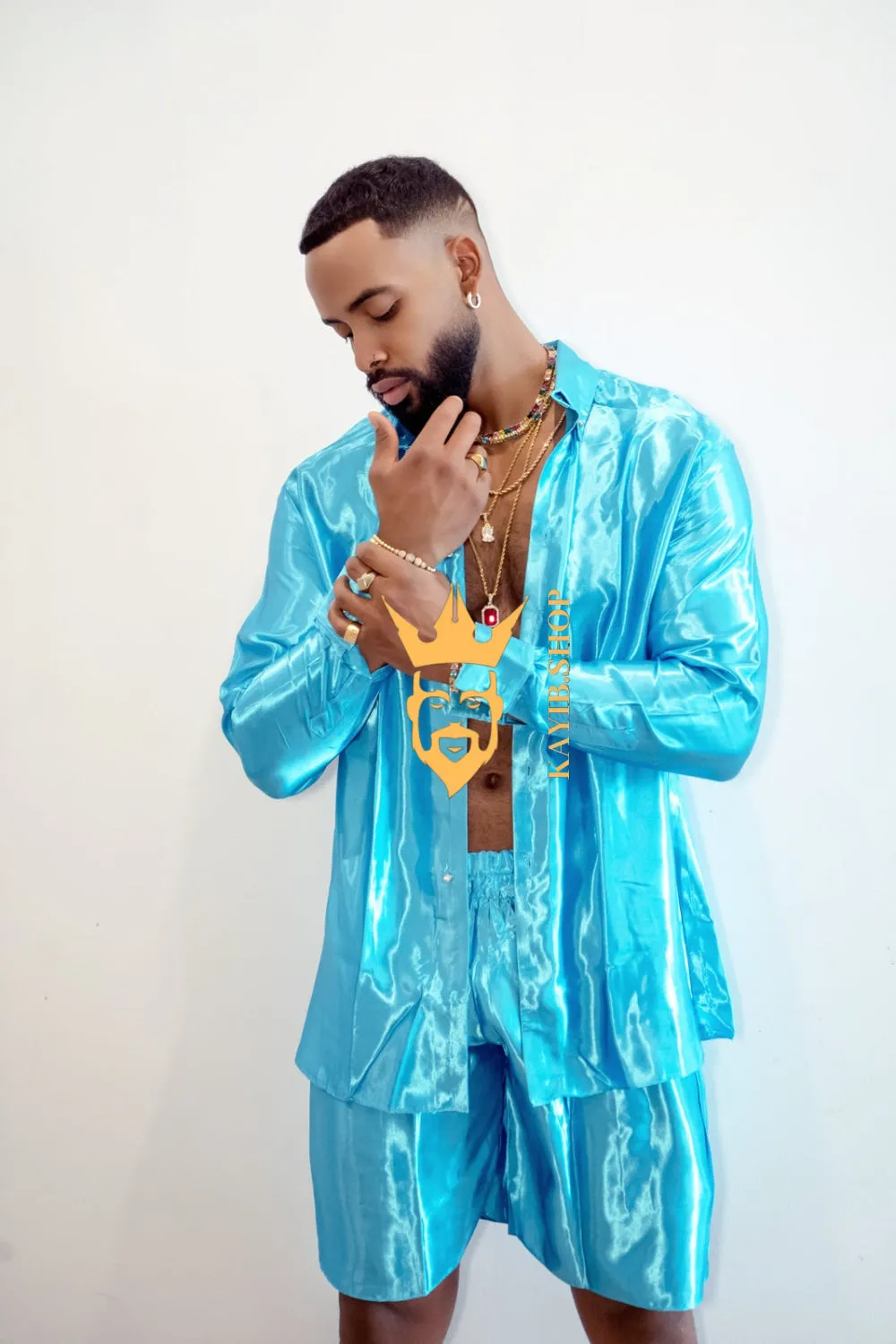 Luxury Silk Shirt Set - Handmade Men's Fashion