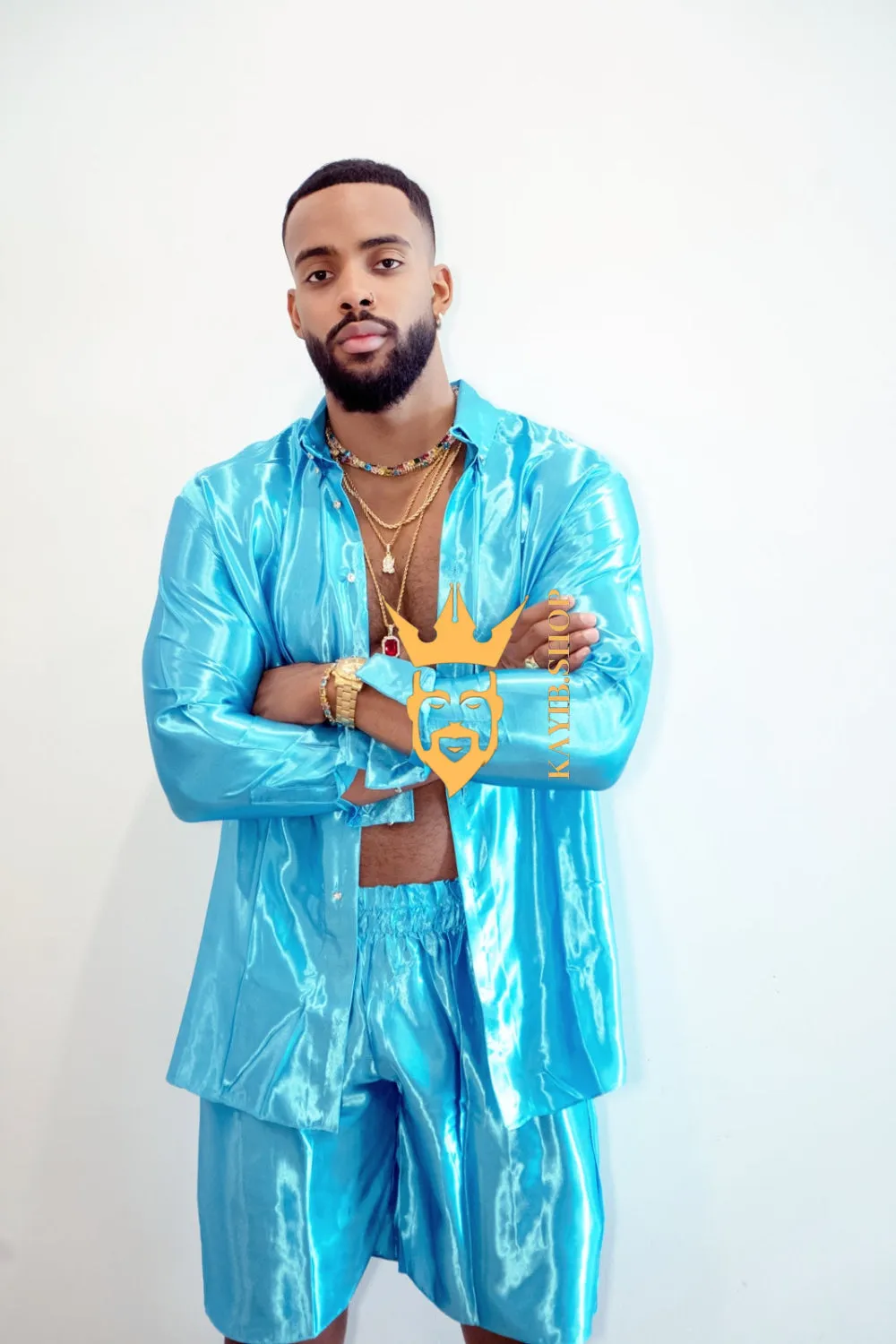 Luxury Silk Shirt Set - Handmade Men's Fashion