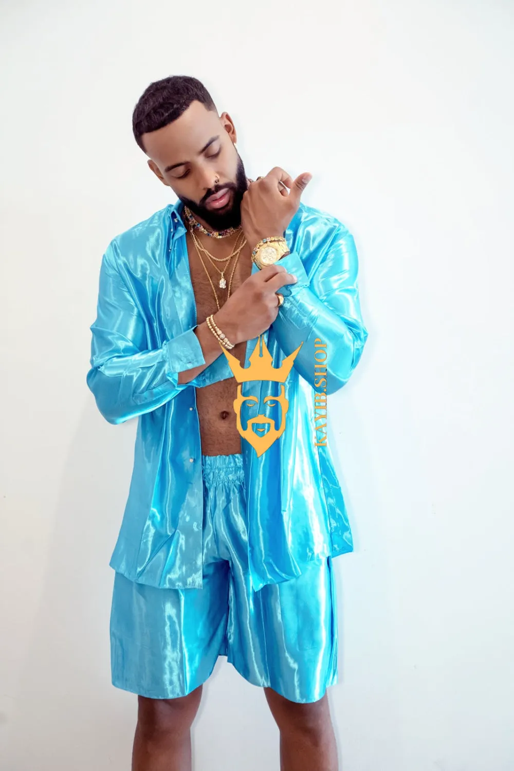 Luxury Silk Shirt Set - Handmade Men's Fashion
