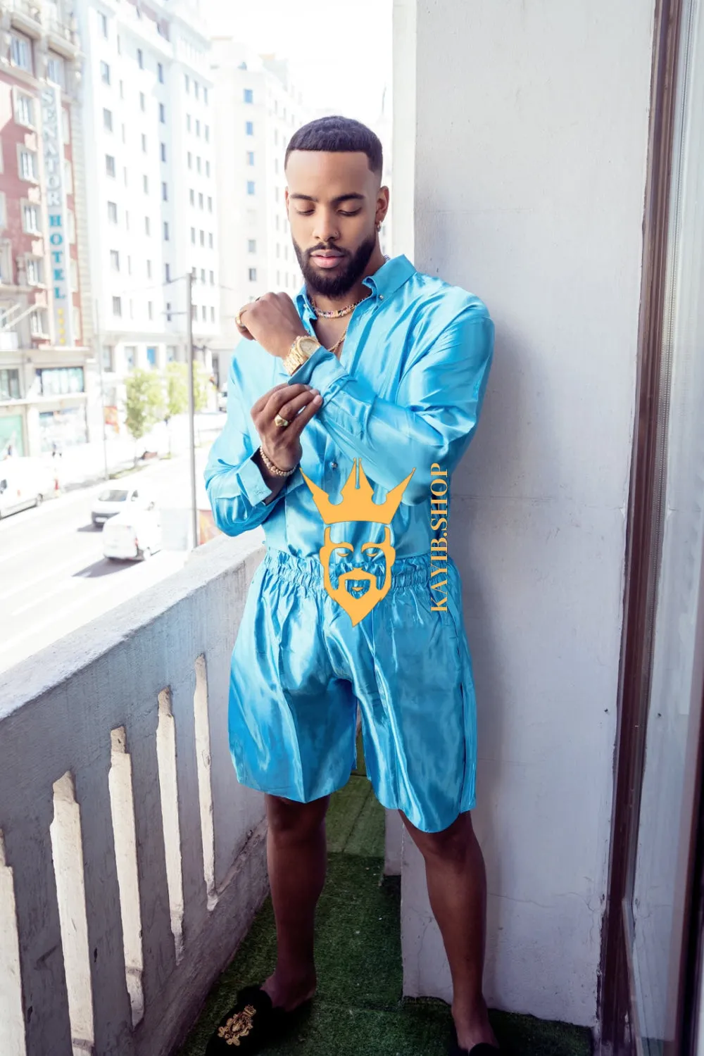 Luxury Silk Shirt Set - Handmade Men's Fashion
