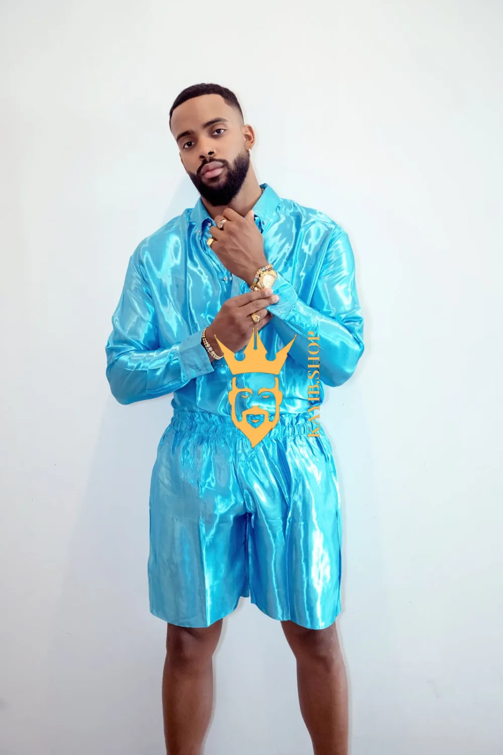 Luxury Silk Shirt Set - Handmade Men's Fashion
