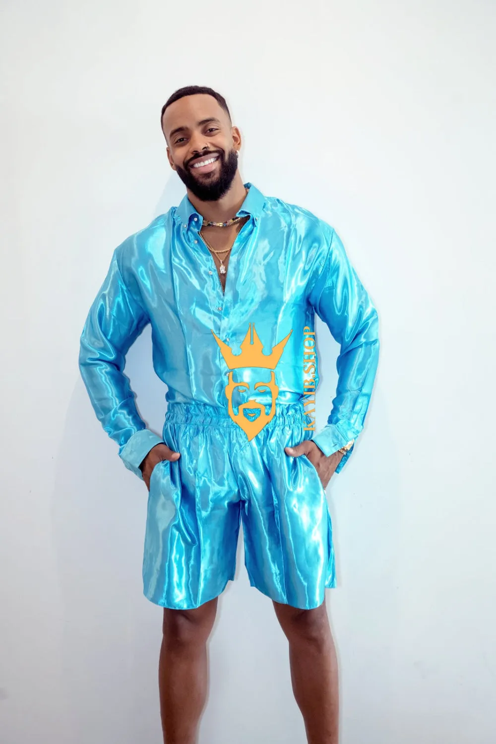 Luxury Silk Shirt Set - Handmade Men's Fashion