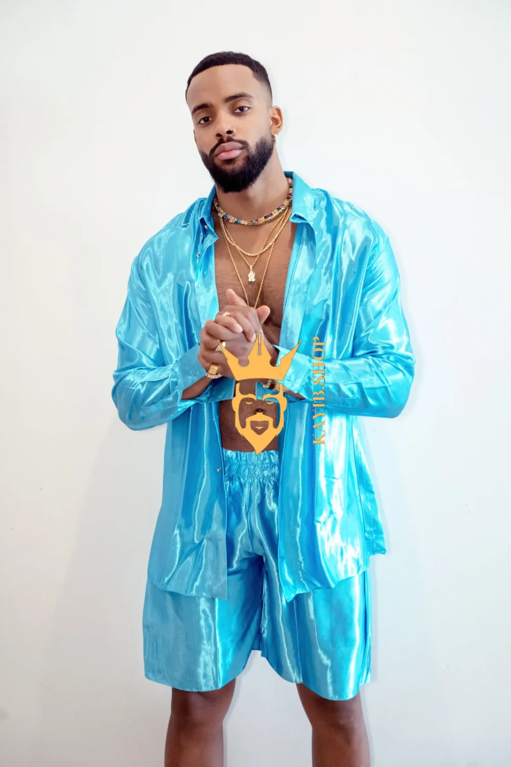 Luxury Silk Shirt Set - Handmade Men's Fashion