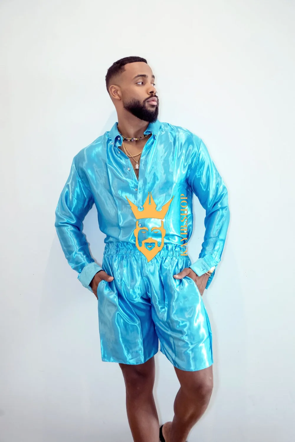 Luxury Silk Shirt Set - Handmade Men's Fashion