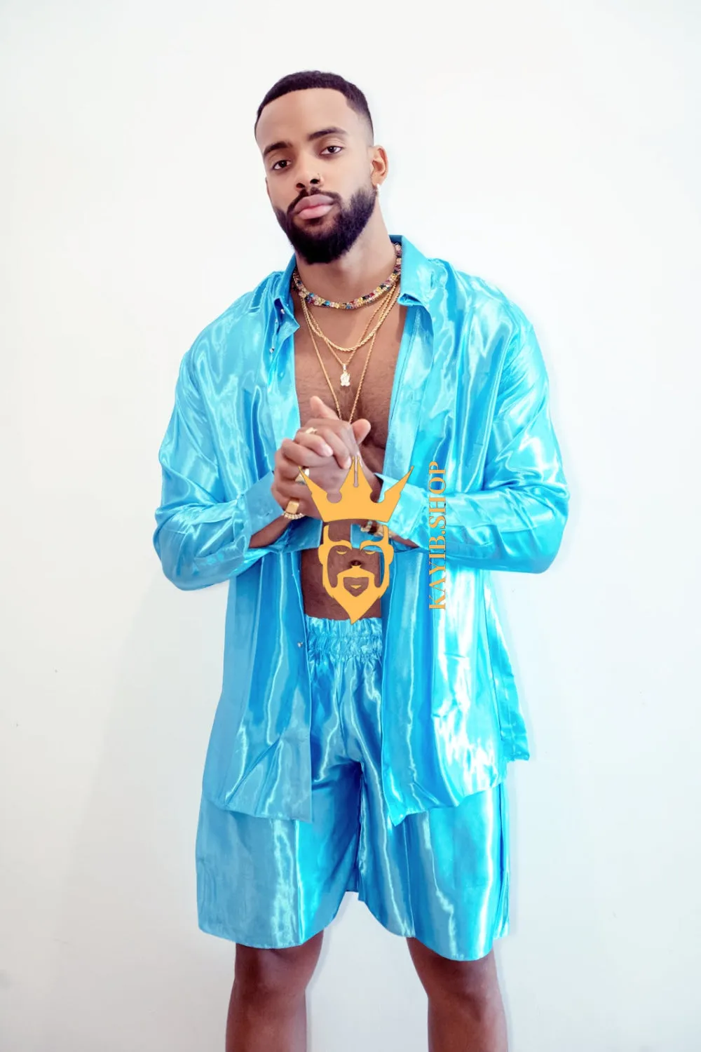 Luxury Silk Shirt Set - Handmade Men's Fashion