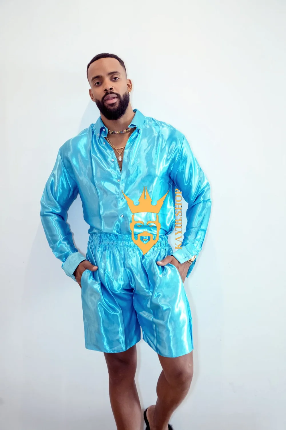 Luxury Silk Shirt Set - Handmade Men's Fashion