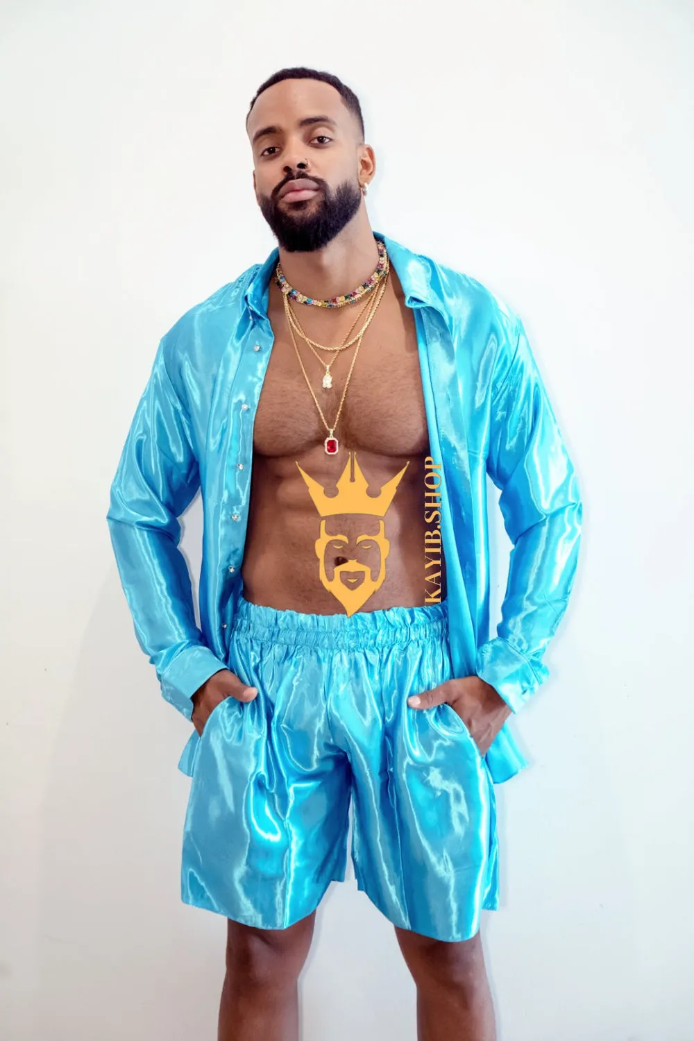 Luxury Silk Shirt Set - Handmade Men's Fashion